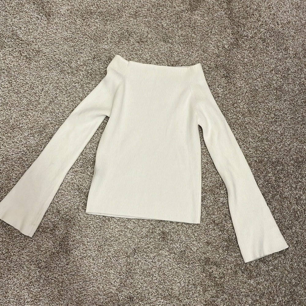 SheIn // Ribbed Off Shoulder Sweater - Picture 7 of 8
